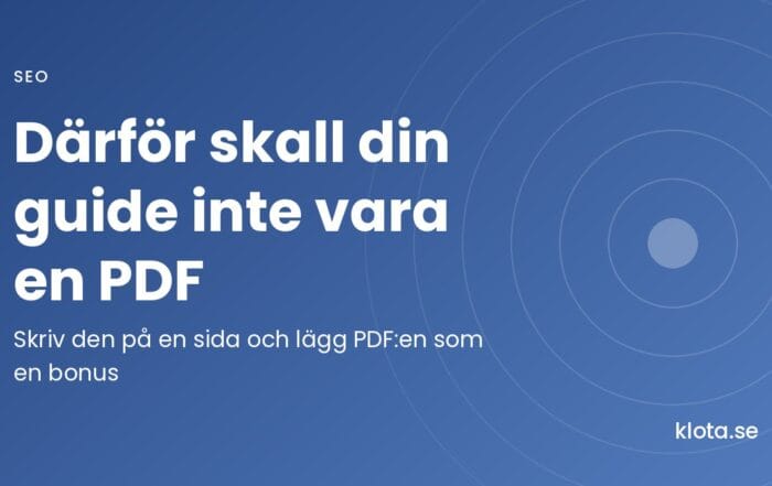 Därför skall din guide inte vara en PDF: skriv den på en sida och lägg PDF:en som en bonus.